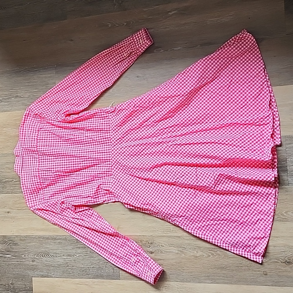 Lauren Ralph Lauren Pink Checkered Long Sleeve Dress - Picture 14 of 16
